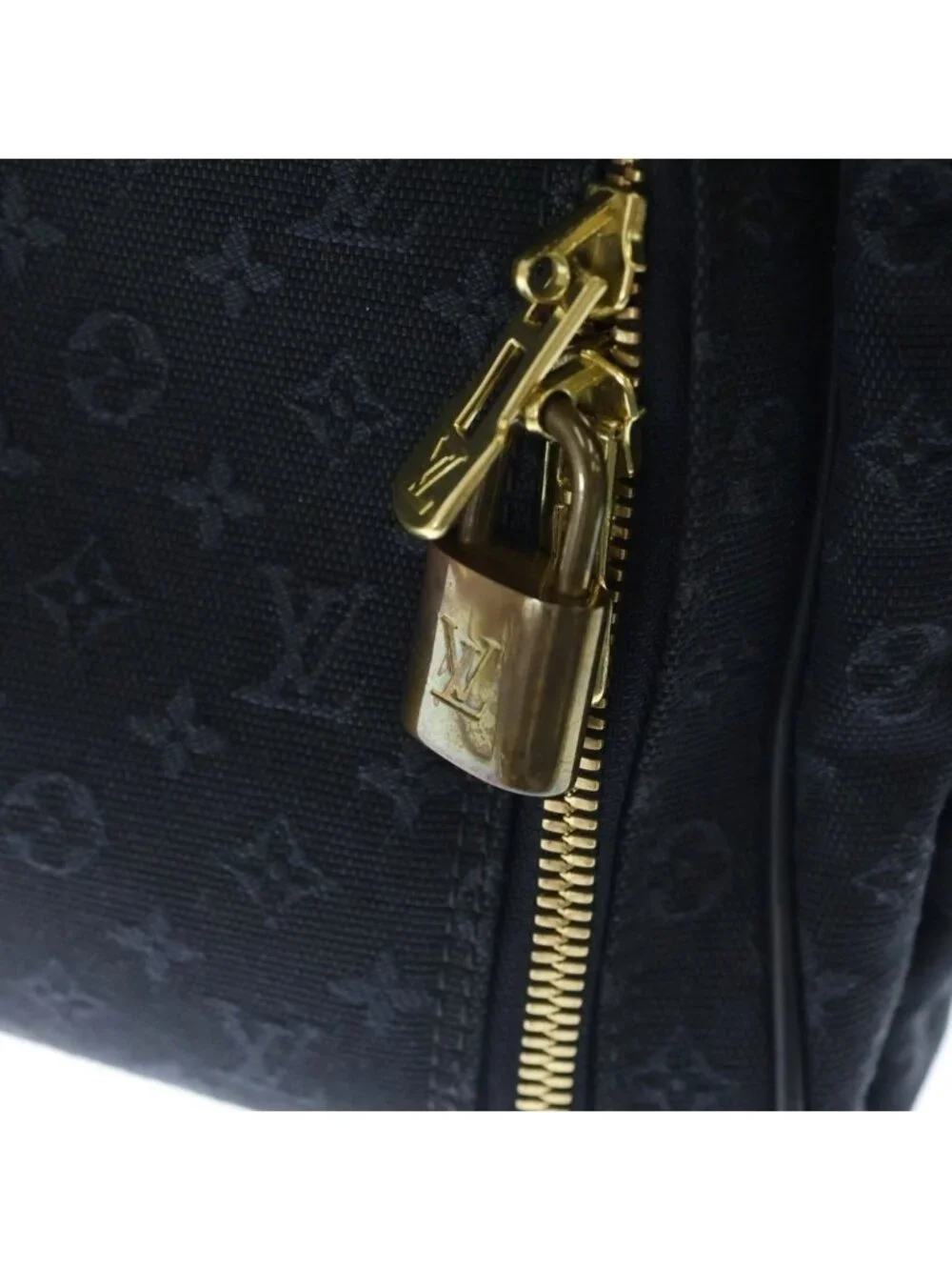 Louis Vuitton Monogram Mini Claudine Boston Bag Navy Canvas